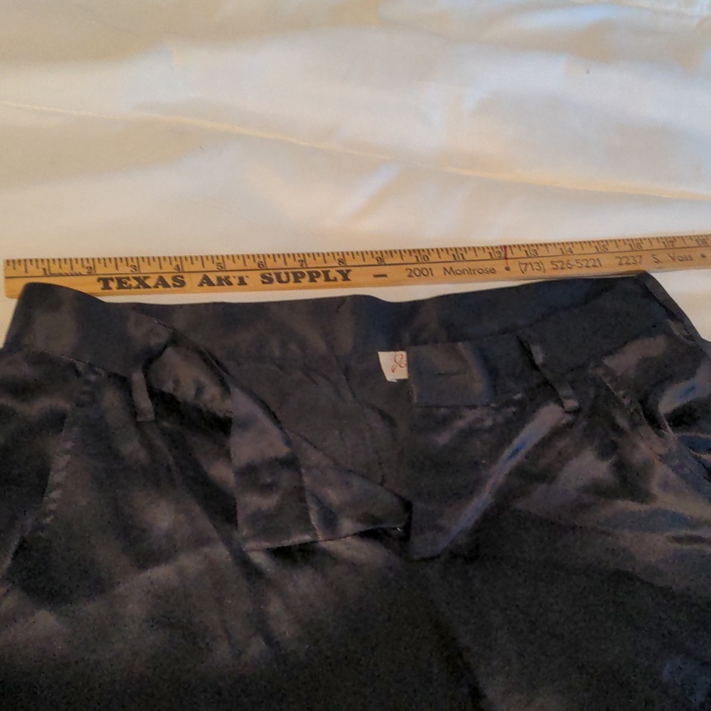 Womens Silk Black Cargo Pants - Picture 4 of 5